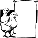 Chicks with frame