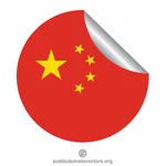 Chinese vlag die sticker pelt