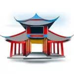 Kiinalaisen talon vektori clipart-kuva