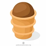 Chocolate ice cream vector clip art