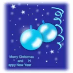 Disegno vettoriale di design blu cartolina di Natale