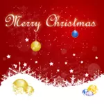 Image clipart vectoriel du rouge design carte de Noël