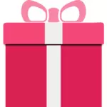 Vaaleanpunainen lahja laatikko vektori ClipArt
