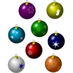Selección de Navidad adornos vector de la imagen