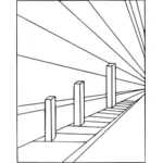 Ilustrasi vektor ilusi optik persepsi manusia