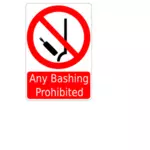 Bashing vietato segno immagine vettoriale