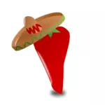 Vector illustration of Mexican chili