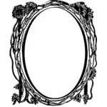 Illustration vectorielle de cercle fleurs cadre