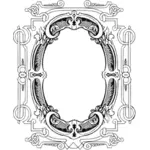 Egg shaped frame vector illustration