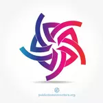 Abstracte gekleurde logo element