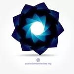 Dunkel blaue Logo-element
