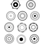 Image vectorielle de cercles concentriques
