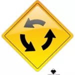 Kreisförmige Kreuzung Zeichen Vektor-illustration