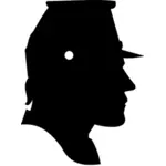 Silhouette US civil war soldier vector illustration