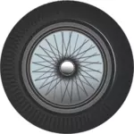 Classic car wheel vector image