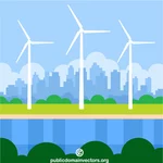 Wind turbines green energy