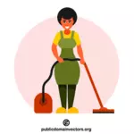 Femeie de serviciu de curățenie