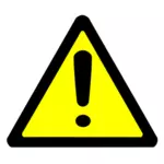 Yellow and black attention sign
