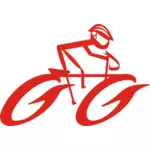 إلى الأمام تتحرك ركوب الدراجات شعار قصاصة الفن
