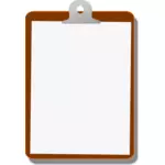 Clipboard dengan blank kertas gambar vektor
