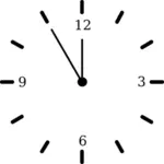 Grafica vettoriale di semplice anoalog dell'orologio