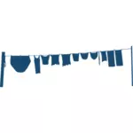 Clothes line silhouette vector image