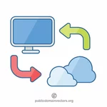 Cloud computing logo concept