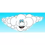 Disegno di vettore di nuvola sorridente