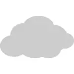Yksinkertainen harmaa pilvi -kuvakkeen vektorikuva