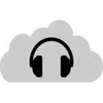 Simbolo di vettore clour archiviazione audio
