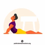 Cobra pose yoga exercise