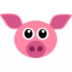Vector image of funny piglet face