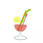 Vector drawing of cocktail in glass