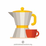 Kaffebryggare vektor ClipArt