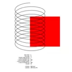 Vector de la imagen del muelle en espiral