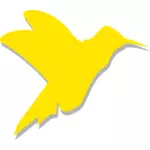 Vetor silhueta de desenho do colibri