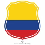 Colombiaanse vlag schild kuif
