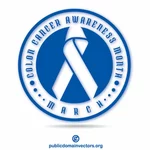 Colon cancer ribbon sticker