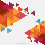 Formas triangulares coloridas