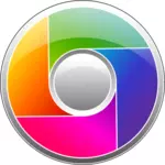Coloré CD étiquette vector clip art