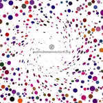 Swirling colorful dots vector