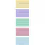 5 つの色付きのインデックス カード画像