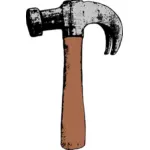 Ilustración vectorial de martillo extractor del clavo