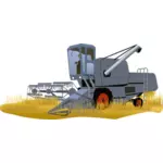 Image of combine harvester in color