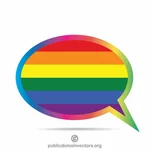 만화 풍선 LGBT 색상