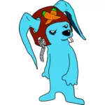 Blue bunny vector clip art
