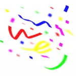 Illustration vectorielle de couleur confettis