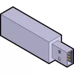 Isometrisk USB stick vektorgrafik