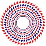 Red and blue circle