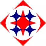 Symbol červené a modré